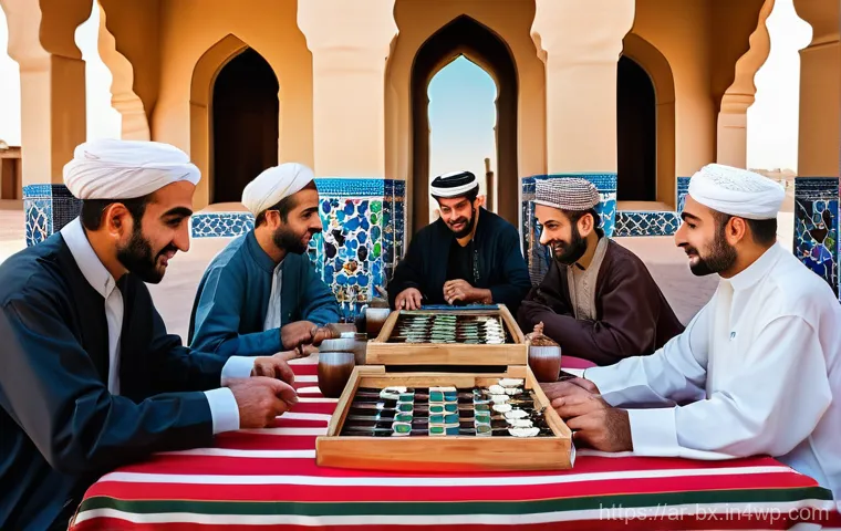 로우테크 라이프에서의 대화의 중요성 - **Prompt:** A joyful and bustling multi-generational Arab family gathering around a large dining tab...