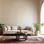 Home 16 로우테크 라이프와 최소주의의 관계 - **Minimalist Arab Living Room with Natural Light:**
"A serene and elegantly minimalist living ro...